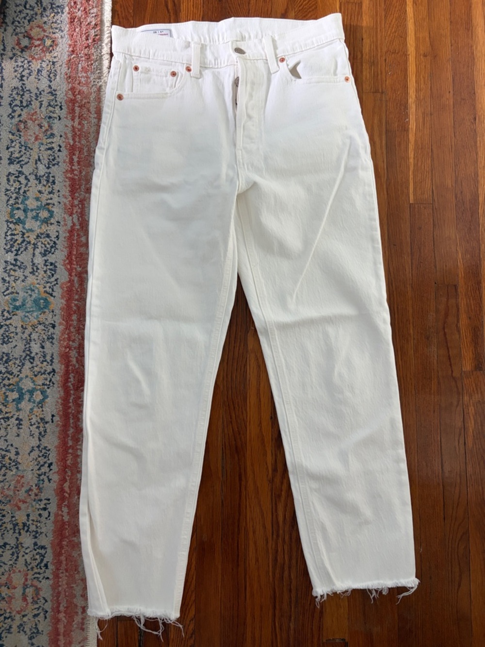 GAP Cheeky Straight High Rise Jeans - White